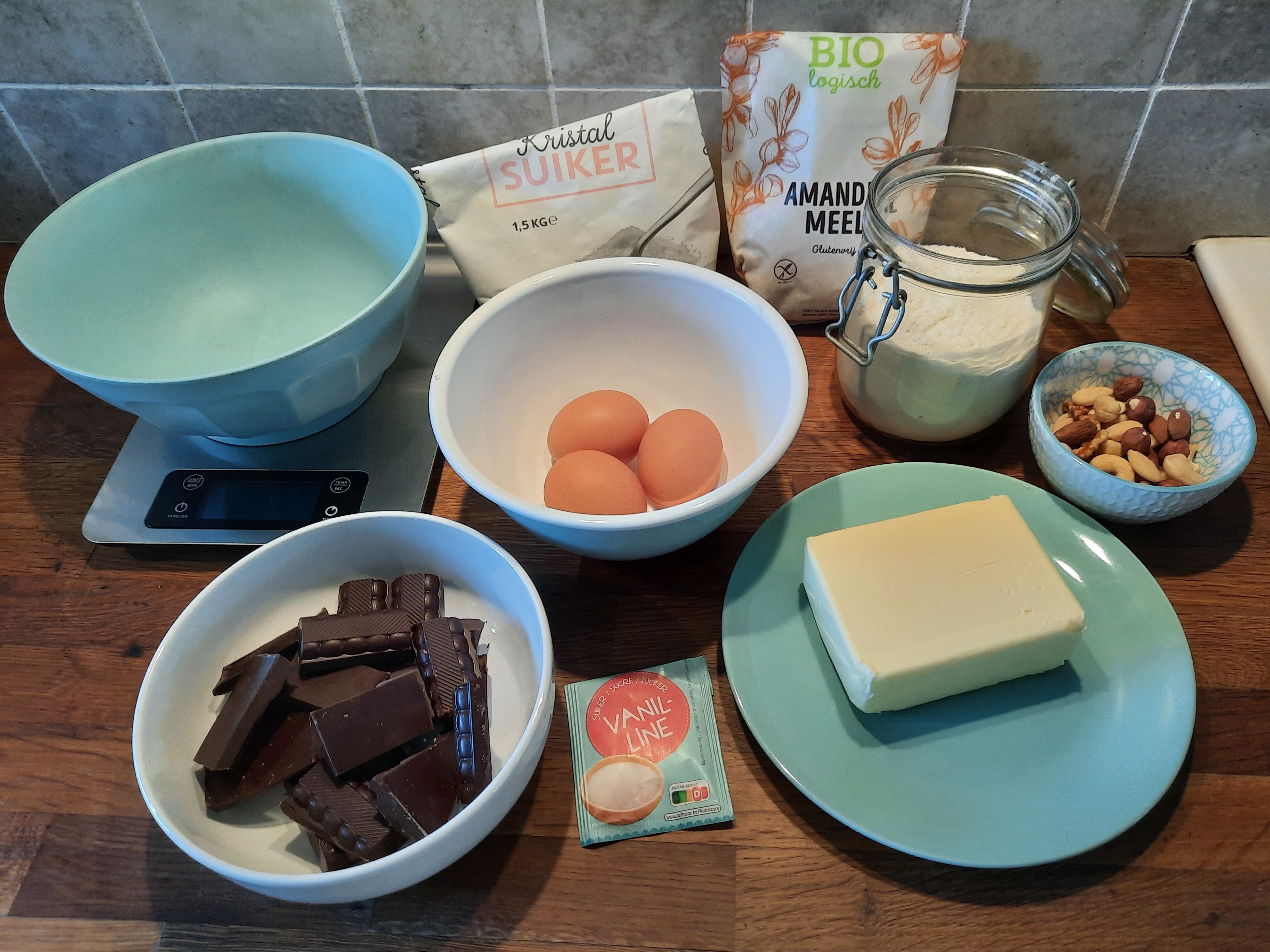 Ingrediënten brownie